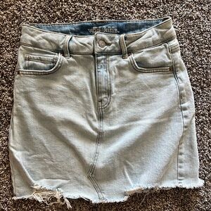 Wild Fable Light Blue Distressed Denim Mini Skirt